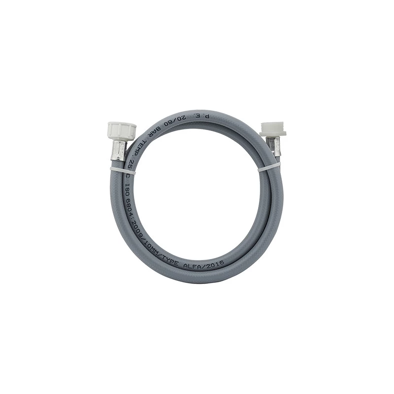 Flexible d'alimentation pour machine à laver en caoutchouc droit mâle femelle 3/4 longueur 1.50 m