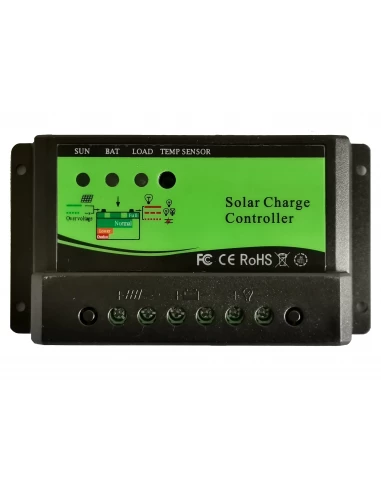 Régulateur de charge solaire PWM 12V/24V 10A