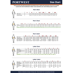 Pantalon taille elastiquée couleur : Blanc taille XXS - PORTWEST