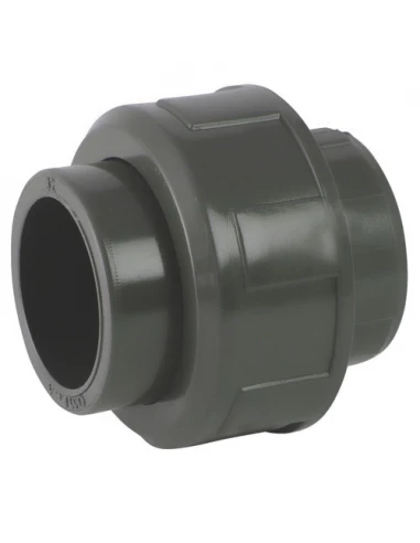Manchon union 3 pièces de diamêtre 110 pvc pression femelle femelle à coller