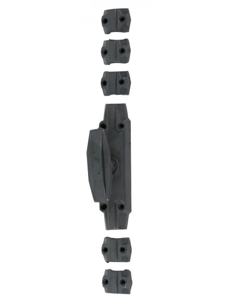 Crémone moderne noire pour fer 1/2 rond 16x5 - JARDINIER MASSARD