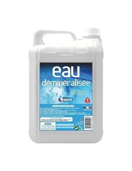 Eau déminéralisée anti-calcaire et anti-tartre 5 litres - ONYX