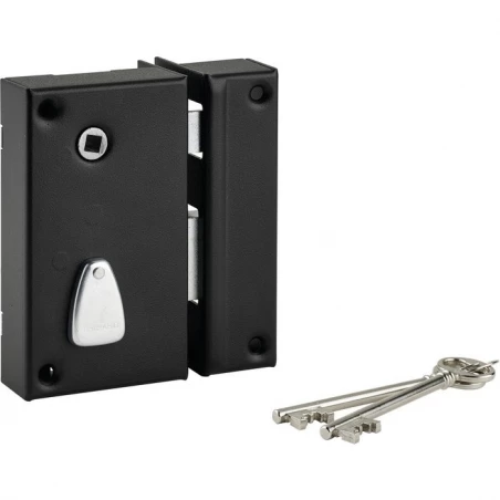 Serrure en applique verticale pour porte d'entree gauche