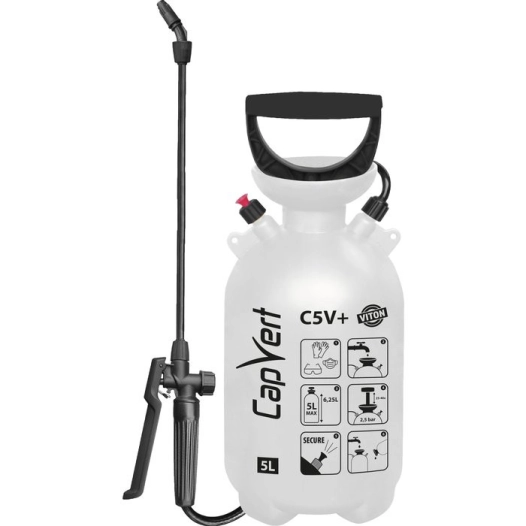 Pulvérisateur - C5 V+ - A pression préalable - 5 l - Joint Viton - Capvert