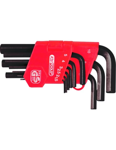 9 clés mâles courtes 6x6 pans