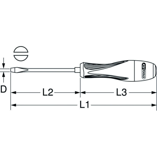 tournevis fente 2,5mm - l.75mm
