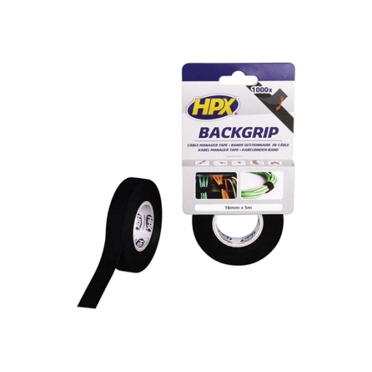 back grip - black 16mm x 5m