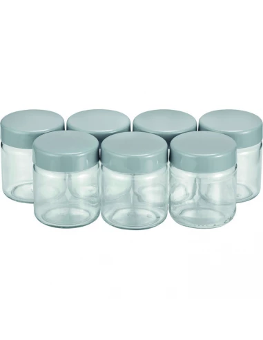 pot à yaourt gris lot de 7