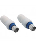 Fiche TV coaxiale droite ø 9,52 mm  2 mâles - METRONIC