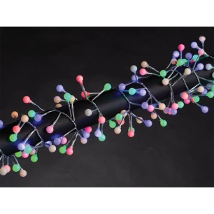 auva led - 3 m - 176 multicolor balls - transparent wire - 24 v