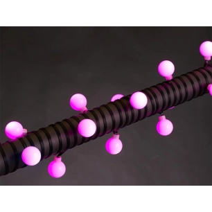 cursa led - 8 m - 16 led rgb - câble noir - 12 v