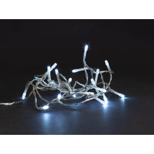 meissa led - 2 m - 20 led - blanc - câble transparent - modulateur - piles non incluses