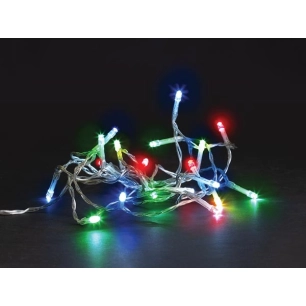 meissa led - 2 m - 20 led - multicolore - câble transparent - modulateur - piles non incluses