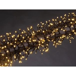 merga led - 12 m - 1020 led - blanc chaud - câble noir - 31 v
