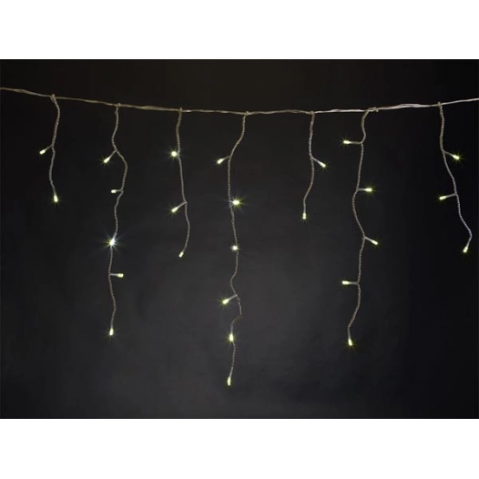 rana led - 2 x 1.3 m - 150 led - blanc chaud - câble transparent - 24 v