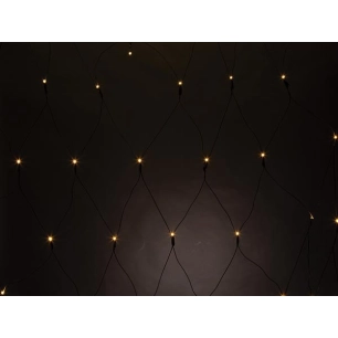spika led - 2 x 2 m - 144 led - blanc chaud - câble noir - 36 v