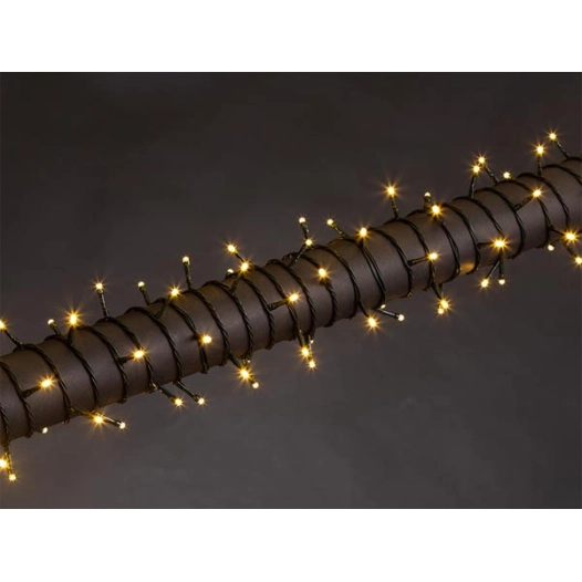 stella led - 8 m - 120 led - blanc chaud - câble vert - 24 v