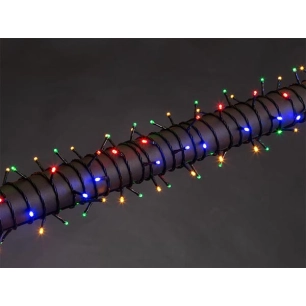 stella led - 20 m - 300 led - multicolore - câble vert - 24 v