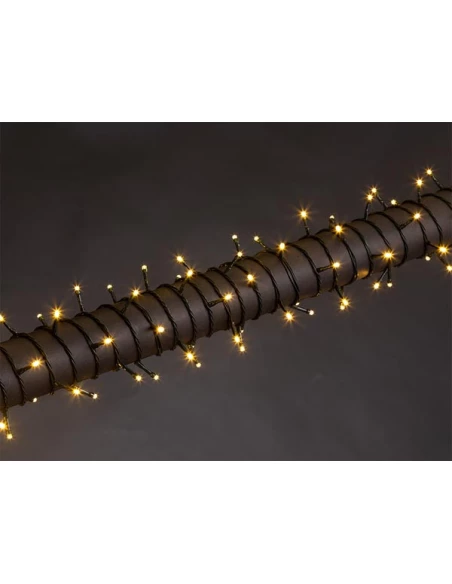 stella led - 20 m - 300 led - blanc chaud - câble vert - 24 v