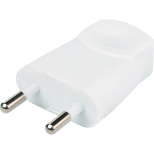 Fiche plastique 2p-6 a male blanc 9mm - DHOME