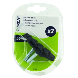 Frein de rechange - 2 patins à tige pour VTT 55 mm - DURCA