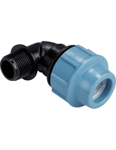 Coude mâle pour tuyau polyéthylène 25mm 26x34 (1')
