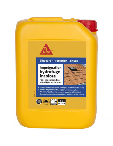 Protection imperméabilisant hydrofuge toiture incolore 5 litres - SIKAGARD - SIKA