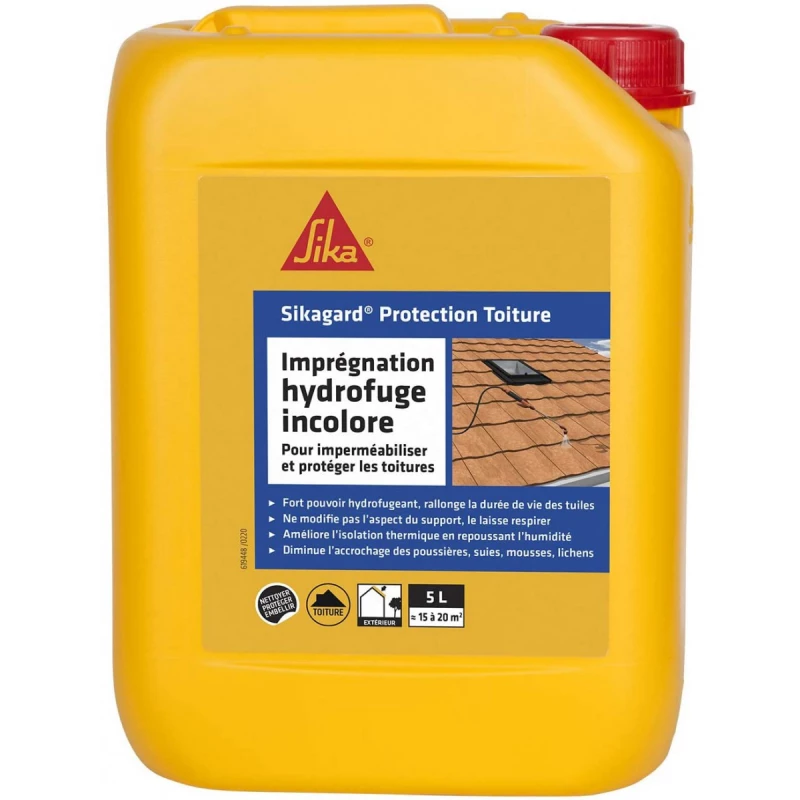 Protection imperméabilisant hydrofuge toiture incolore 5 litres - SIKAGARD - SIKA
