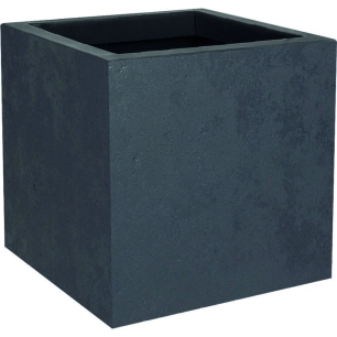 Pot de fleur carré basalt up gris 21 litres