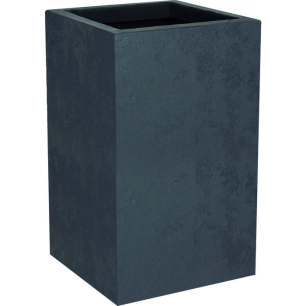Pot de fleur carre haut basalt up gris 36 litres - EDA