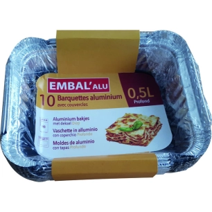 barquette alu 0l5 profond x10