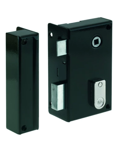 Serrure en applique vertical acier vernis - YAV36 - Clé L gauche - axe 44mm - YALE
