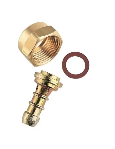 Adaptateur gaz tétine et écrou libre