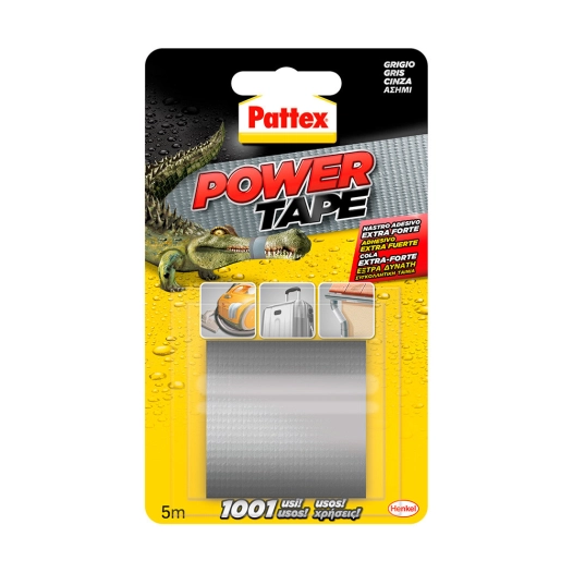 Pattex Power Tape 50cm 5m Gris, Bande Adhésive Isolante 1659547