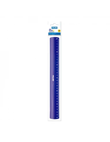 6 Regle Flex & Resistan Bleu 30cm Milan