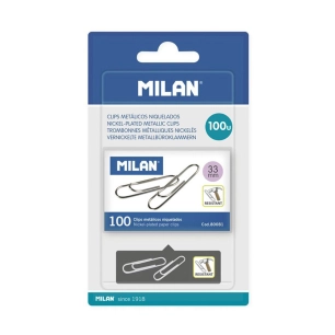 Blister 1 Boite 100 Clips Métalliques 33mm Milan