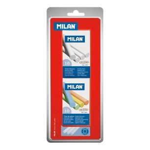 5 Blister 1 Boîte 10 Craies Blanches + 1 Boîte 10 Craies De Couleur Milan
