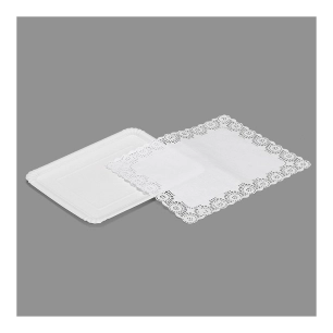 12 Sac 2 Plat Rectangulaire Avec Dentelle 22x28cm