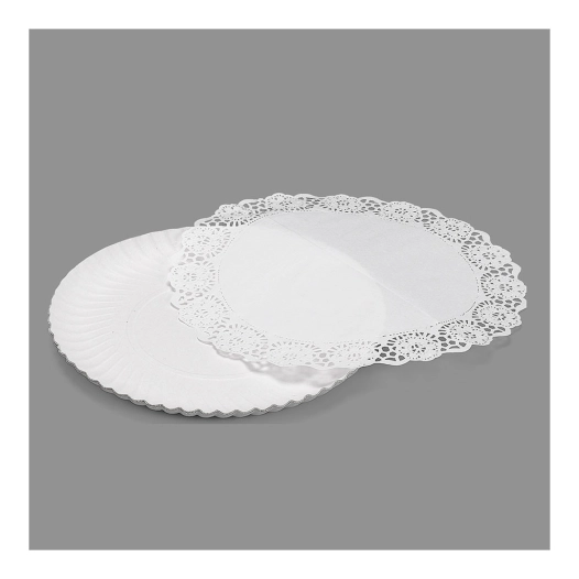 12 Sac 2 Plat Rond Avec Dentelle 25cm