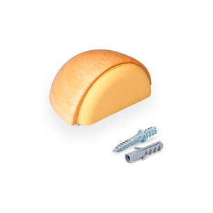 5 Butee Adhesive Avec Vis Hetre (BLISTER) Inofix