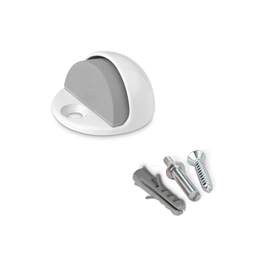 Butee Porte Metallique Avec Vis Blanc (BLISTER) Inofix