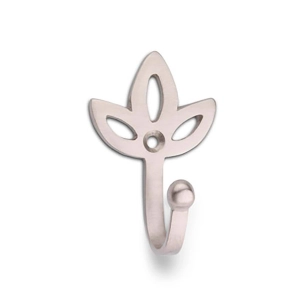 4 Porte-Manteaux En Laiton Tulipe Niquelé Satiné (BLISTER) Inofix