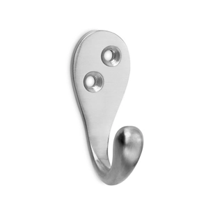 Porte-Manteaux Classique En Laiton Niquel Satiné (BLISTER) Inofix