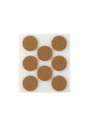 11 Pack De 8 Patins En Feutre Marron Synthetiques Adhesifs Diametre 27mm Plasfix Inofix
