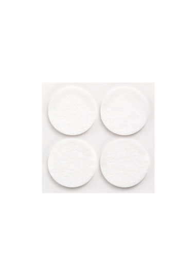 11 Pack De 4 Patins En Feutre Blanc Synthetiques Adhesifs Diametre 38mm Plasfix Inofix
