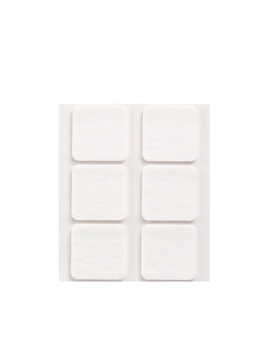 11 Pack De 6 Patins En Feutre Blanc Synthetiques Adhesifs 31x31mm Plasfix Inofix