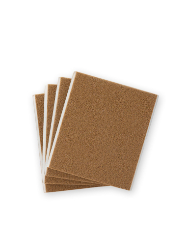 Pack De 4 Patins En Feutre Marron Synthetiques Adhesifs 100x85mm Plasfix Inofix