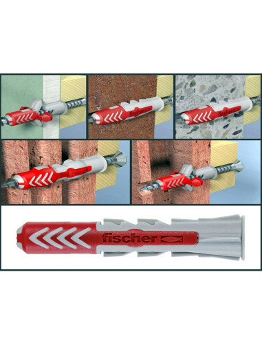 Cheville Duopower 6x30s + Vis 4,5x40mm Boîte 50 Unités - Fischer