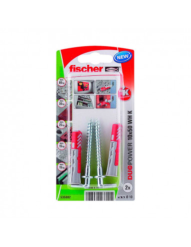 Blister 2 Chevilles + Pointes Duopower10x50 535002 Fischer