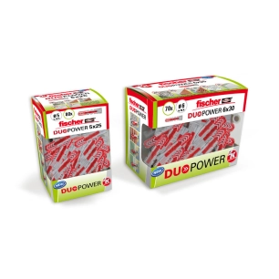 Chevilles 6x30 Diy Duopower Bouchon 70uds. 536386 Fischer